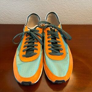 Nike Orange and Teal Men's Sneakers